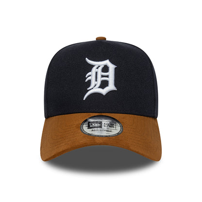 Gorra Snapback 9FORTY A-Frame MLB Suede Visor Detroit Tigers de New Era - Azul Marino-Beige Arena
