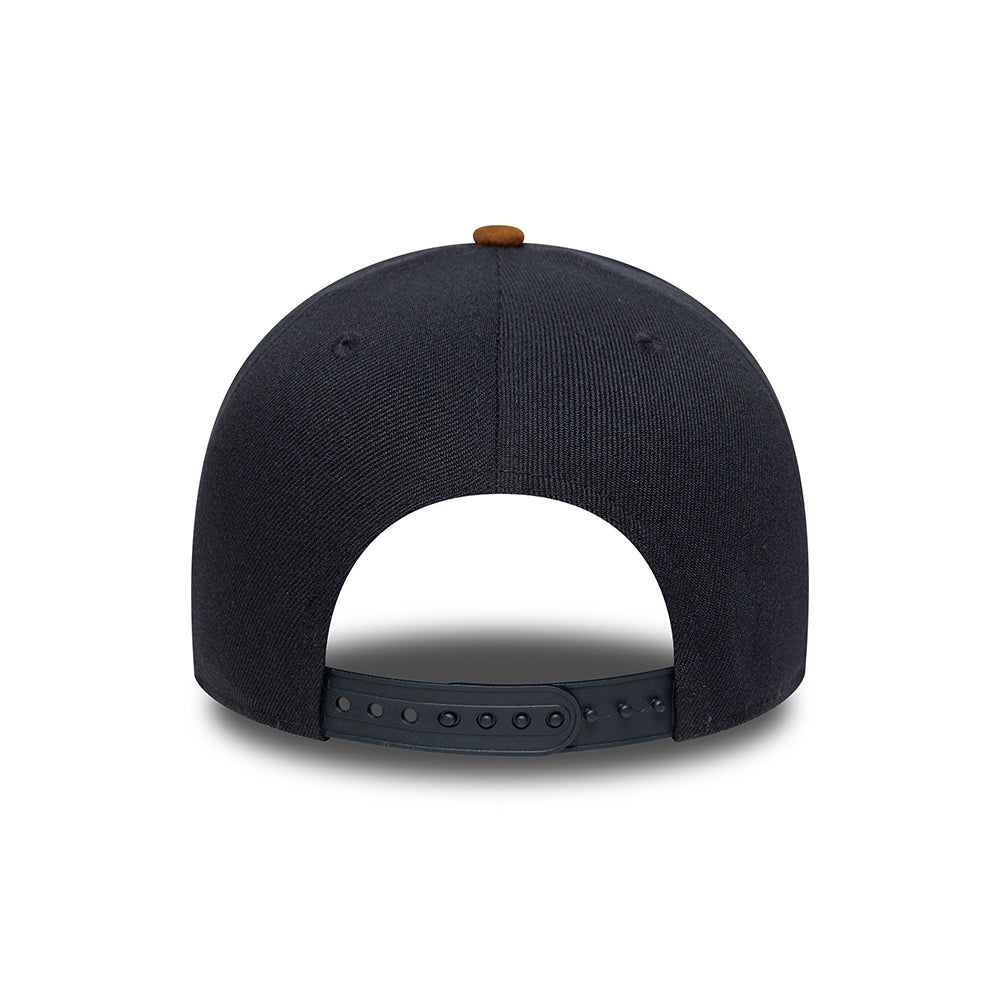 Gorra Snapback 9FORTY A-Frame MLB Suede Visor Detroit Tigers de New Era - Azul Marino-Beige Arena