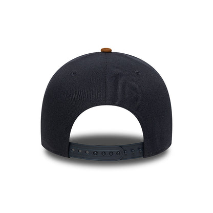 Gorra Snapback 9FORTY A-Frame MLB Suede Visor Detroit Tigers de New Era - Azul Marino-Beige Arena