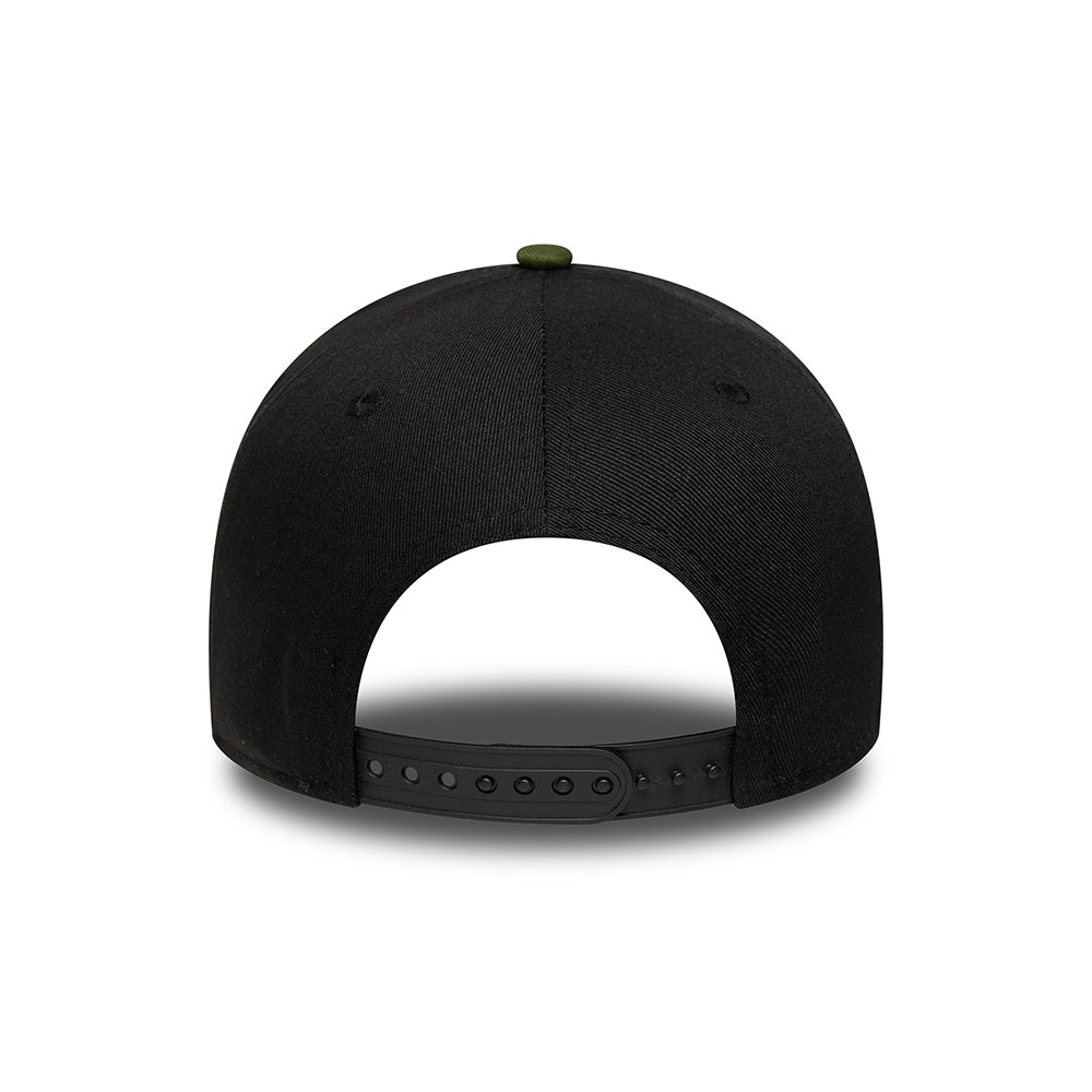 Gorra Snapback 9FORTY A-Frame NE Camo Patch de New Era - Negro-Verde Musgo