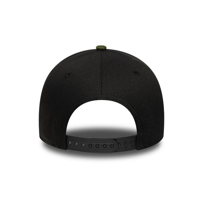 Gorra Snapback 9FORTY A-Frame NE Camo Patch de New Era - Negro-Verde Musgo