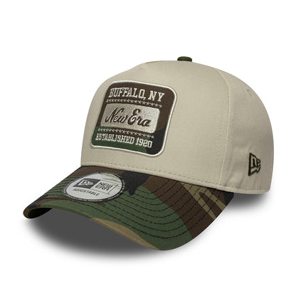 Gorra Snapback 9FORTY A-Frame NE Camo Patch de New Era - Piedra-Camuflaje