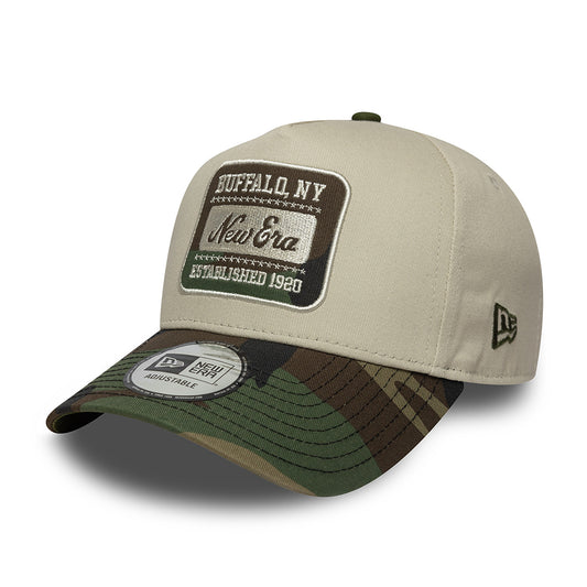 Gorra Snapback 9FORTY A-Frame NE Camo Patch de New Era - Piedra-Camuflaje