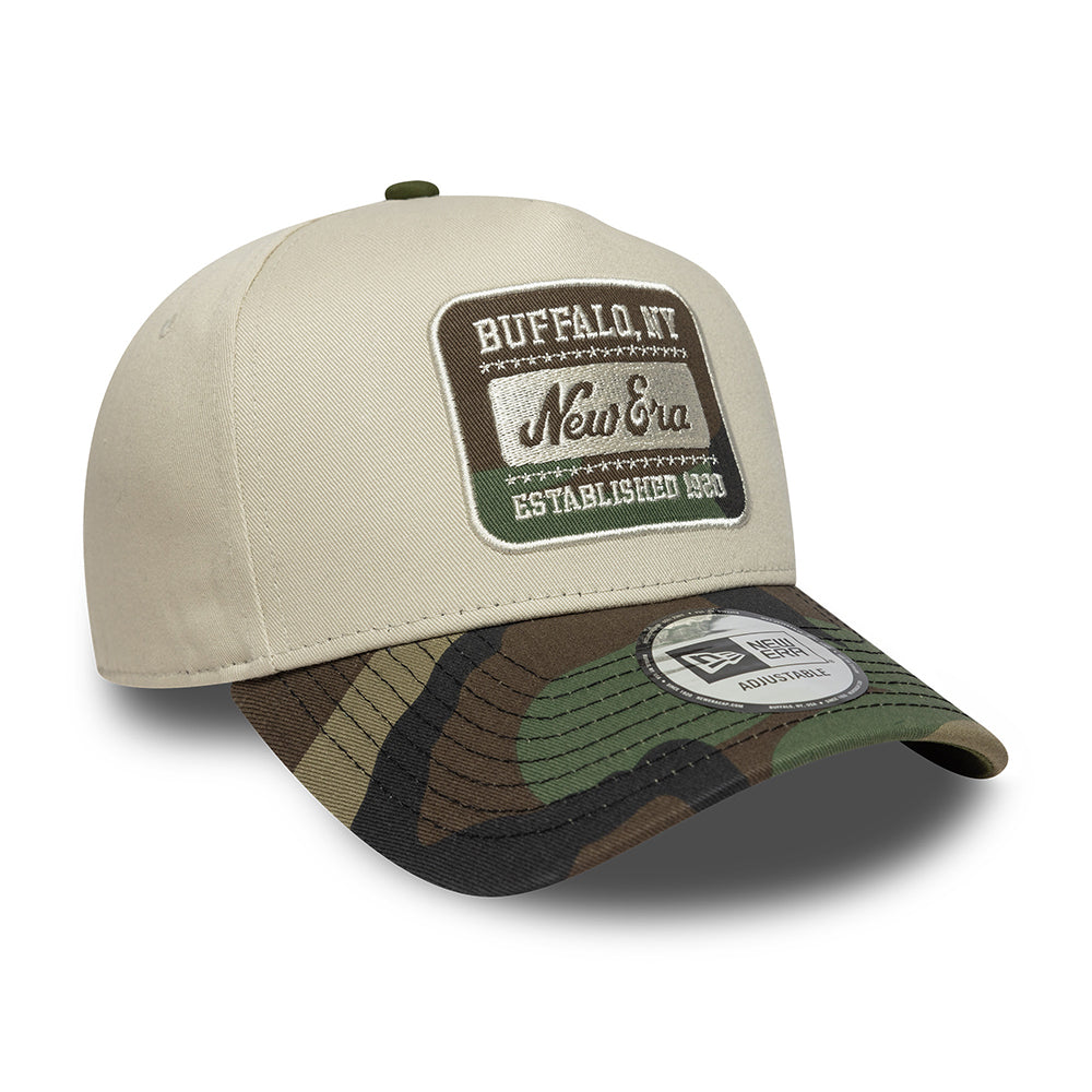 Gorra Snapback 9FORTY A-Frame NE Camo Patch de New Era - Piedra-Camuflaje