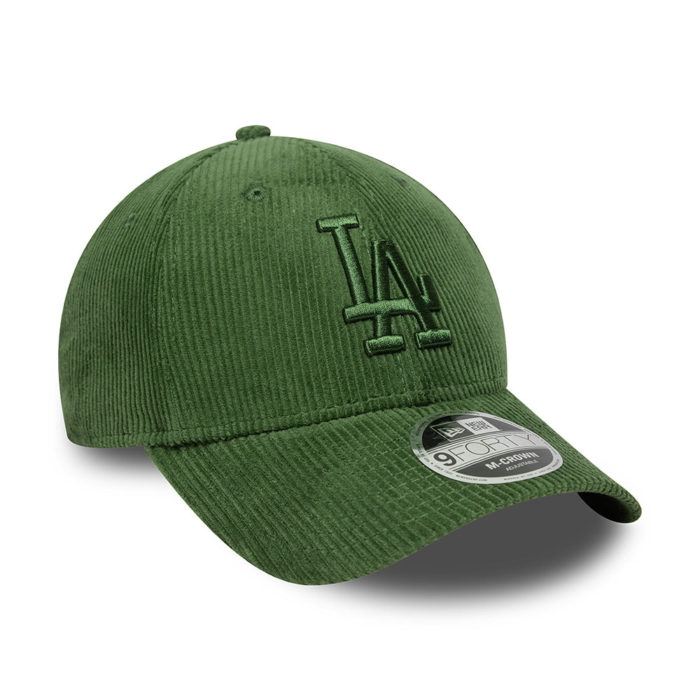 Gorra de béisbol 9FORTY MLB Cord L.A. Dodgers de New Era - Verde Musgo