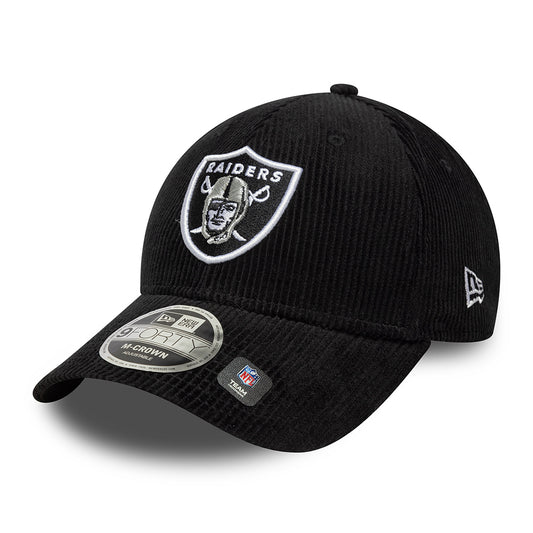 Gorra de béisbol 9FORTY NFL Cord Las Vegas Raiders de New Era - Negro