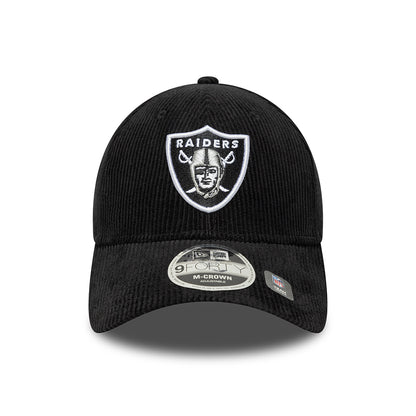 Gorra de béisbol 9FORTY NFL Cord Las Vegas Raiders de New Era - Negro