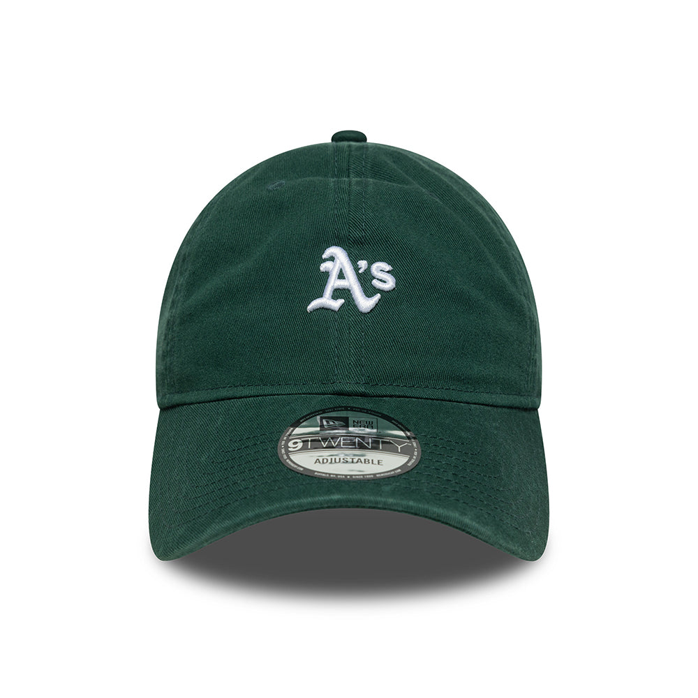 Gorra de béisbol 9TWENTY - MLB Mini Washed Oakland Athletics de New Era - Verde Oscuro-Blanco