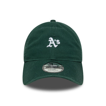 Gorra de béisbol 9TWENTY - MLB Mini Washed Oakland Athletics de New Era - Verde Oscuro-Blanco
