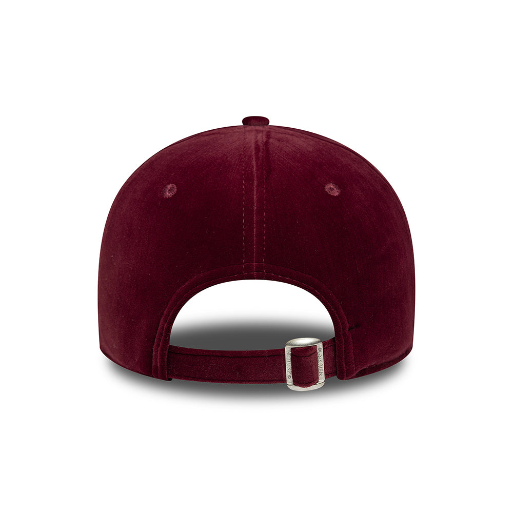 Gorra de béisbol 9FORTY MLB Velour Midi L.A. Dodgers para mujeres de New Era - Burdeos