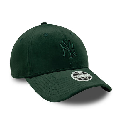 Gorra de béisbol 9FORTY MLB Velour Midi New York Yankees para mujeres de New Era - Verde Oscuro