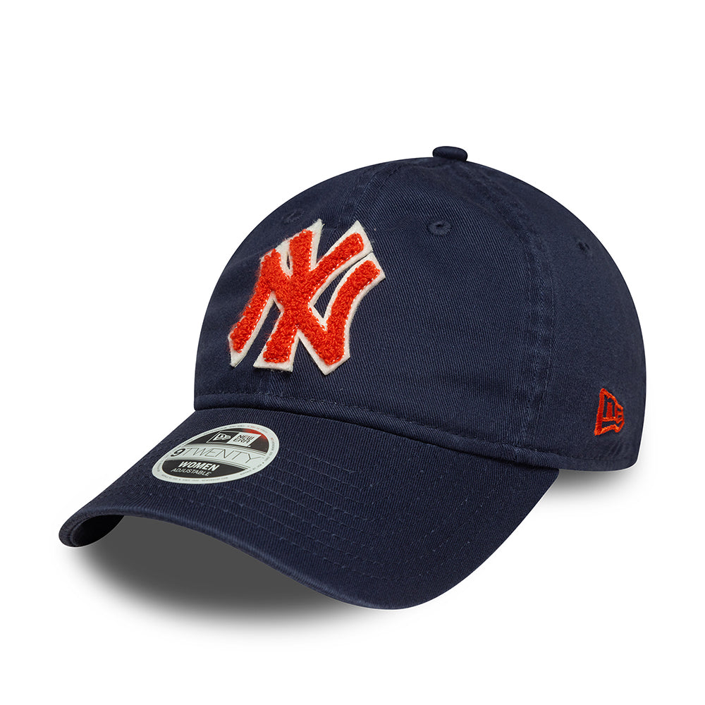 Gorra de béisbol mujeres 9TWENTY MLB Boucle New York Yankees de New Era - Azul Marino-Naranja