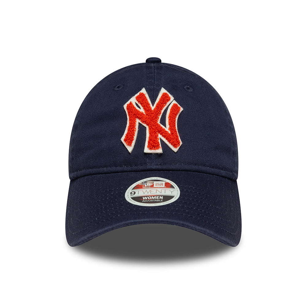 Gorra de béisbol mujeres 9TWENTY MLB Boucle New York Yankees de New Era - Azul Marino-Naranja