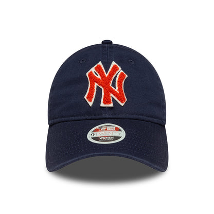 Gorra de béisbol mujeres 9TWENTY MLB Boucle New York Yankees de New Era - Azul Marino-Naranja