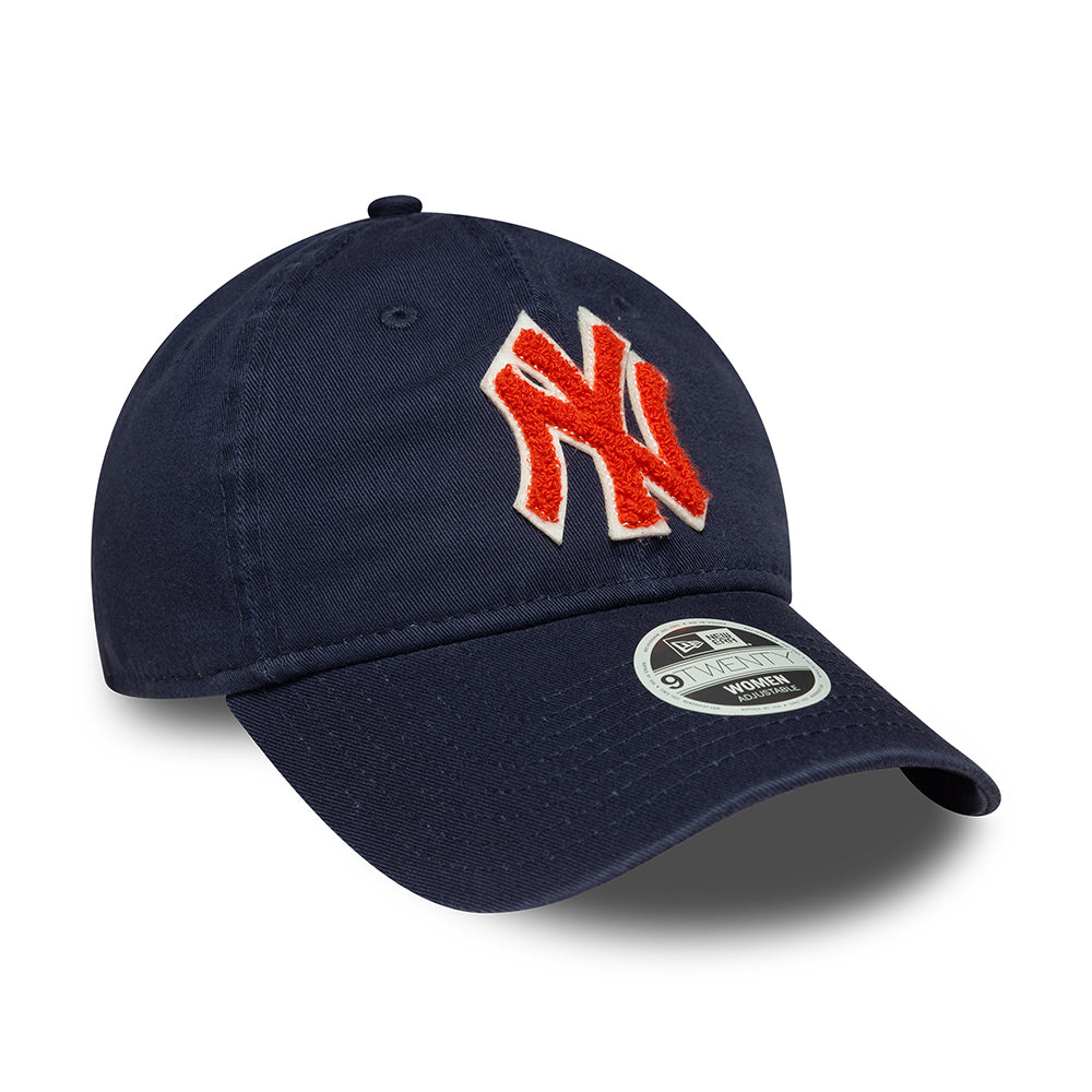 Gorra de béisbol mujeres 9TWENTY MLB Boucle New York Yankees de New Era - Azul Marino-Naranja