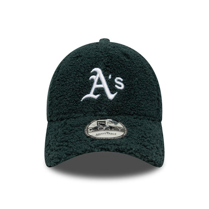 Gorra de béisbol 9FORTY MLB Winter Borg Athletics de New Era - Verde Oscuro-Blanco