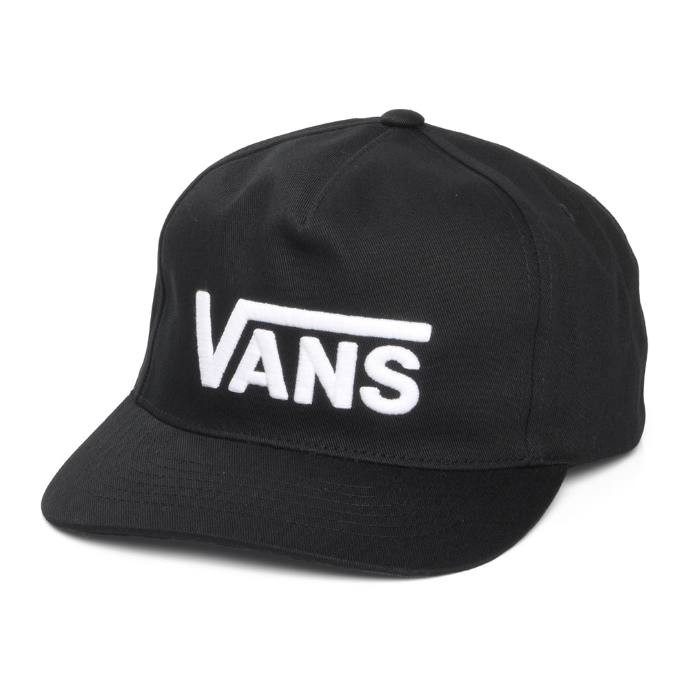 Gorra Snapback Drop V Logo visera curvada de Vans - Negro-Blanco