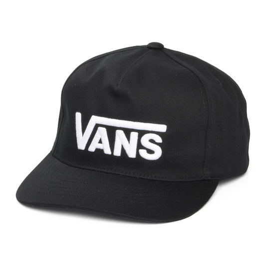 Gorra Snapback Drop V Logo visera curvada de Vans - Negro-Blanco