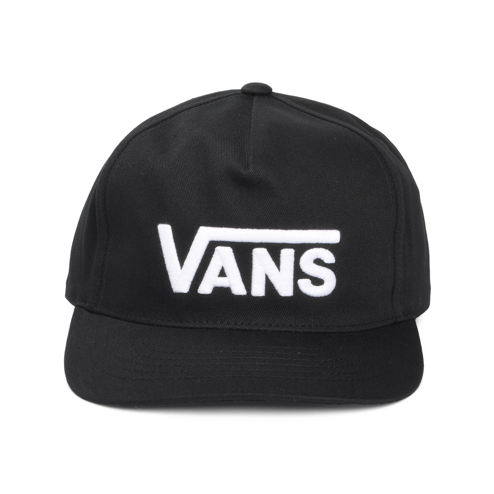 Gorra Snapback Drop V Logo visera curvada de Vans - Negro-Blanco