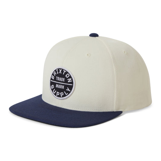 Gorra Snapback Oath III de Brixton - Blanco Roto-Medianoche