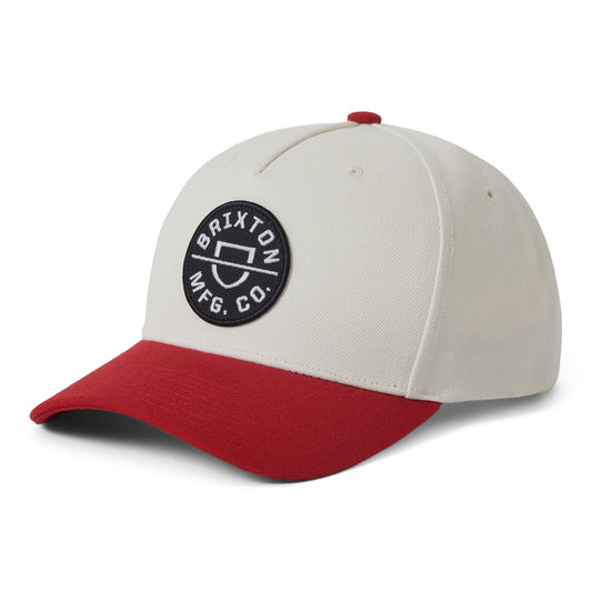 Gorra Snapback Crest C NetPlus MP de Brixton - Blanco Roto-Rojo
