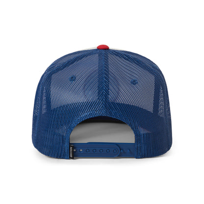 Gorra de camionero Oath MP de Brixton - Blanco-Rojo-Azul