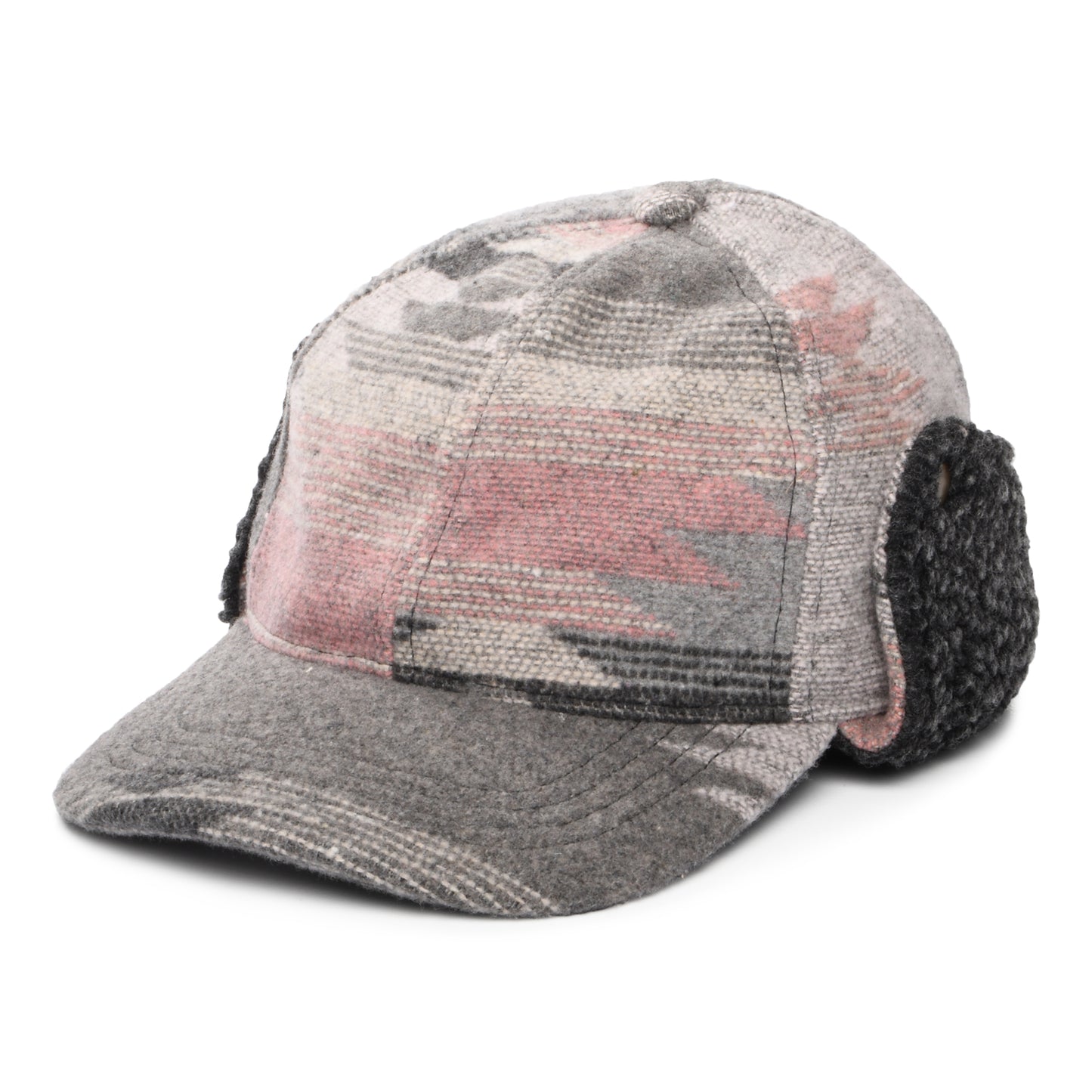 Gorra de béisbol Sapos estampado azteca con orejeras de Scala - Gris Multi