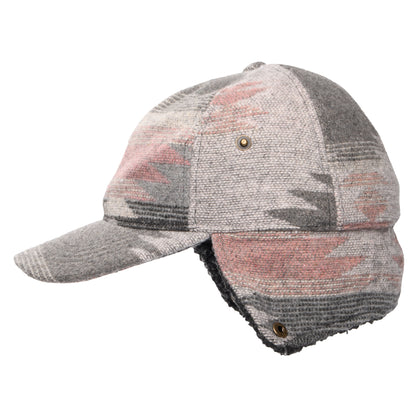Gorra de béisbol Sapos estampado azteca con orejeras de Scala - Gris Multi