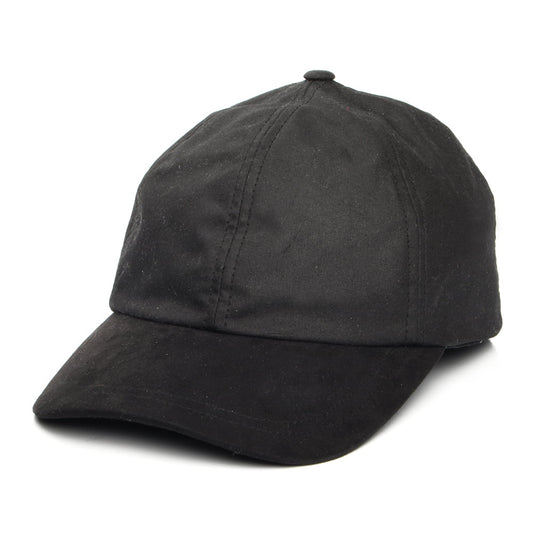 Gorra de béisbol de algodón encerado británico de Failsworth - Negro