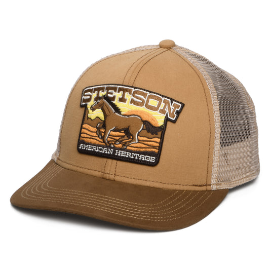 Gorra de camionero Mustang de Stetson - Marrón Claro