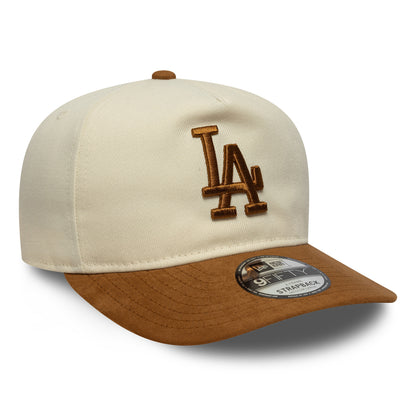 Gorra béisbol 9FIFTY A-Frame MLB Suede Visor L.A. Dodgers de New Era - Crema-Ocre
