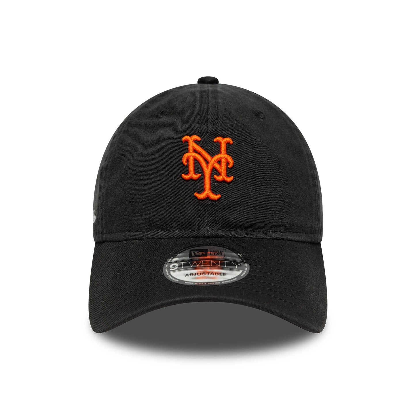 Gorra de béisbol 9TWENTY MLB Washed Script New York Mets de New Era - Negro-Naranja