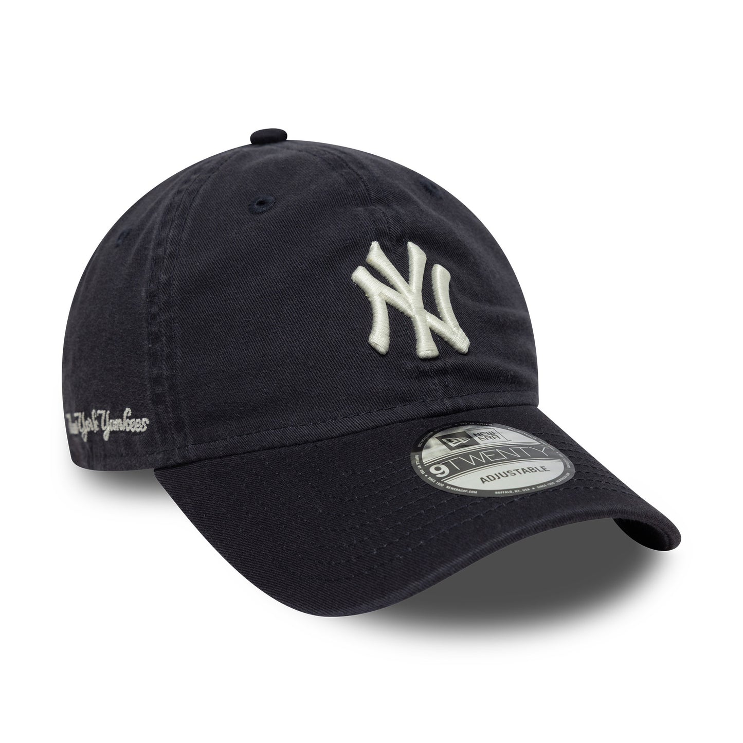 Gorra de béisbol 9TWENTY MLB Washed Script NY Yankees de New Era - Azul Marino-Blanco