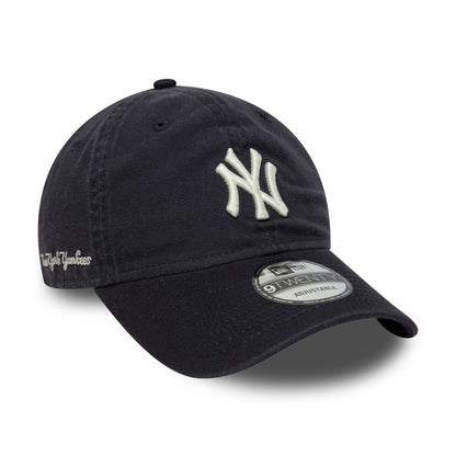 Gorra de béisbol 9TWENTY MLB Washed Script NY Yankees de New Era - Azul Marino-Blanco