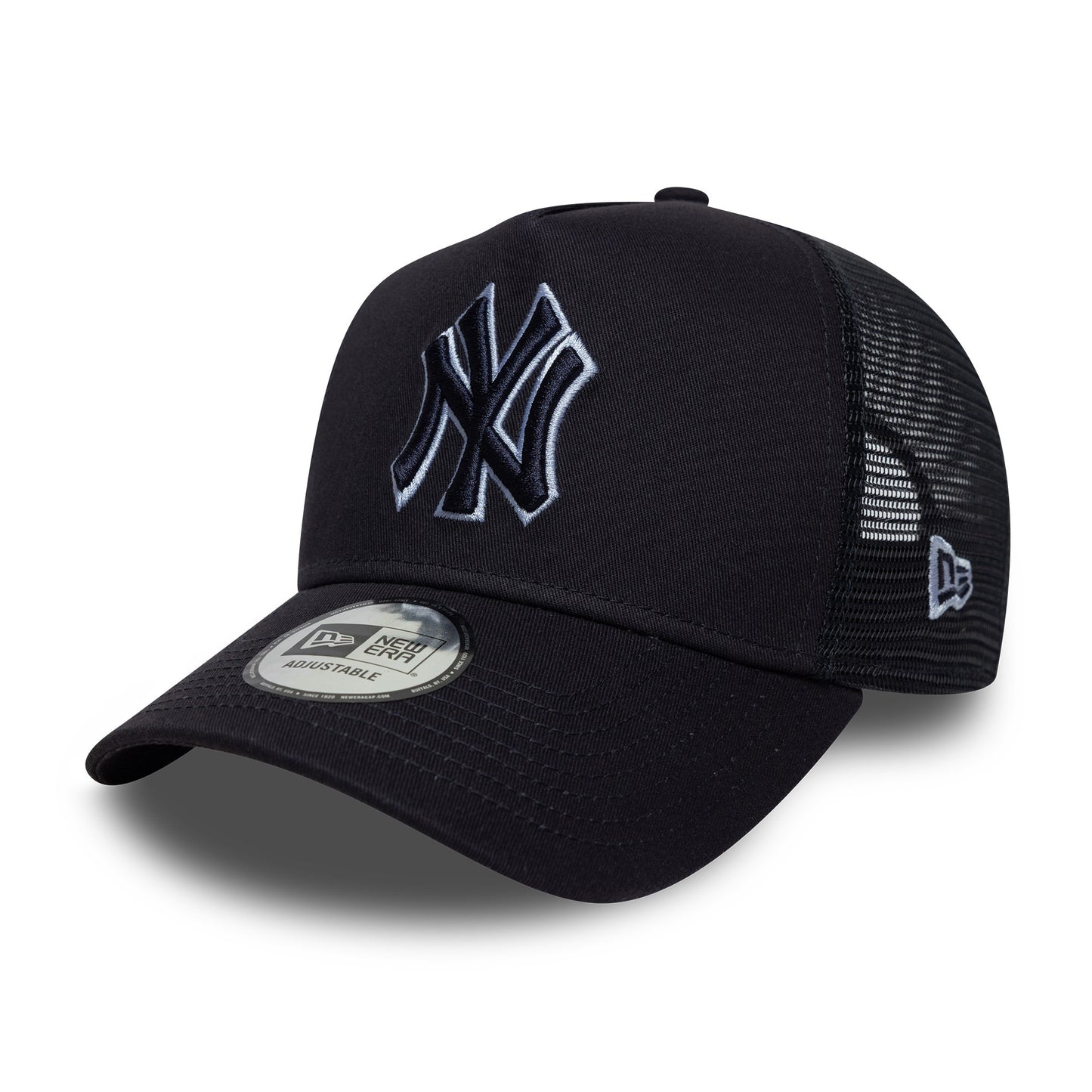Gorra de camionero A-Frame MLB Outline New York Yankees de New Era - Azul Marino-Azul Claro