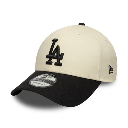 Gorra de béisbol 9FORTY - MLB Colourblock L.A. Dodgers de New Era - Crema-Negro