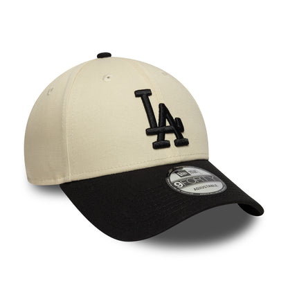 Gorra de béisbol 9FORTY - MLB Colourblock L.A. Dodgers de New Era - Crema-Negro