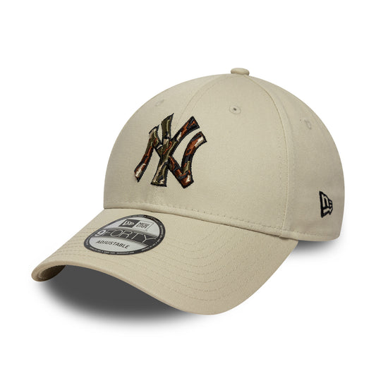 Gorra de béisbol 9FORTY MLB Camo Infill New York Yankees de New Era - Piedra