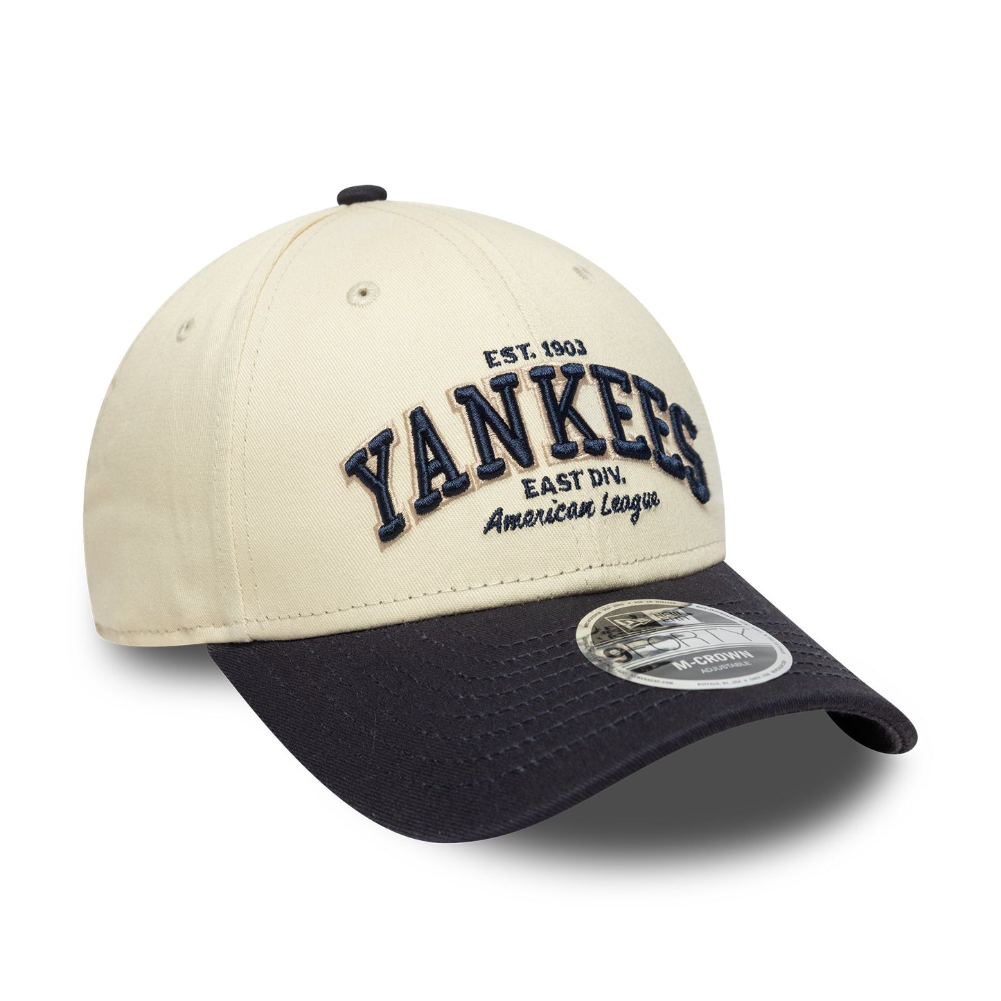Gorra de béisbol 9FORTY MLB Wordmark NY Yankees de New Era - Crema-Azul Marino