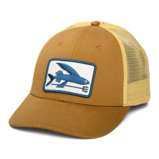 Gorra de camionero Pez Volador LoPro de Patagonia - Beige Oscuro-Amarillo