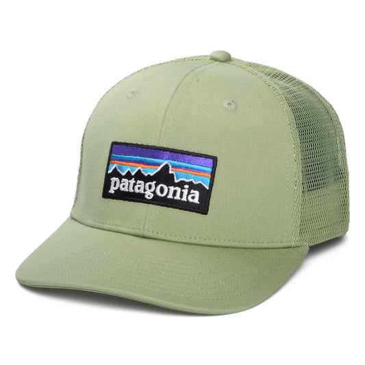 Gorra de camionero P-6 Logo de algodón orgánico de Patagonia - Verde Oliva Claro