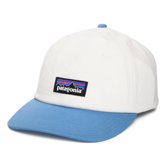 Gorra de béisbol P-6 Label de algodón orgánico de Patagonia - Blanco-Océano