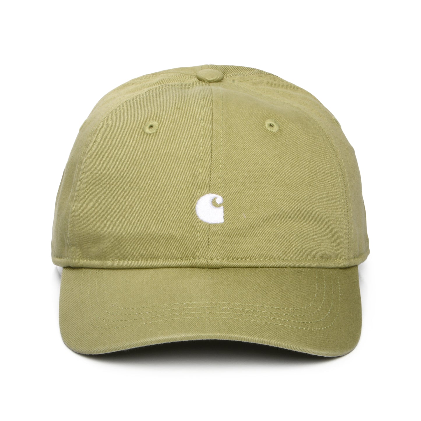 Gorra de béisbol Madison Logo de Carhartt WIP - Verde Oliva Claro-Blanco