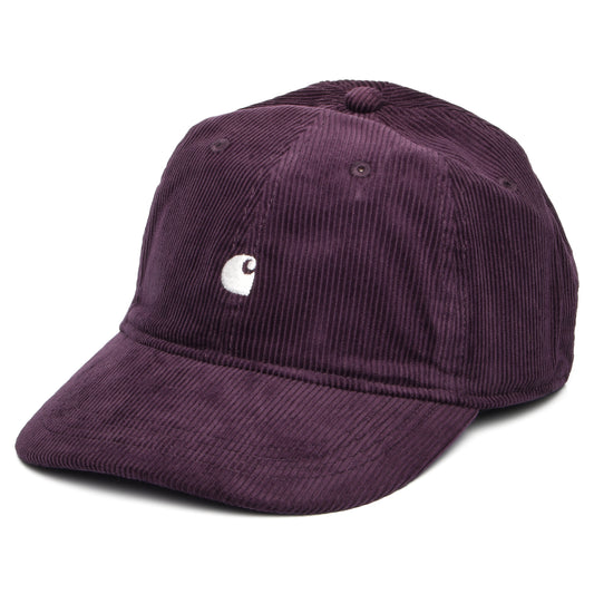 Gorra de béisbol Harlem de pana de Carhartt WIP - Morado-Blanco