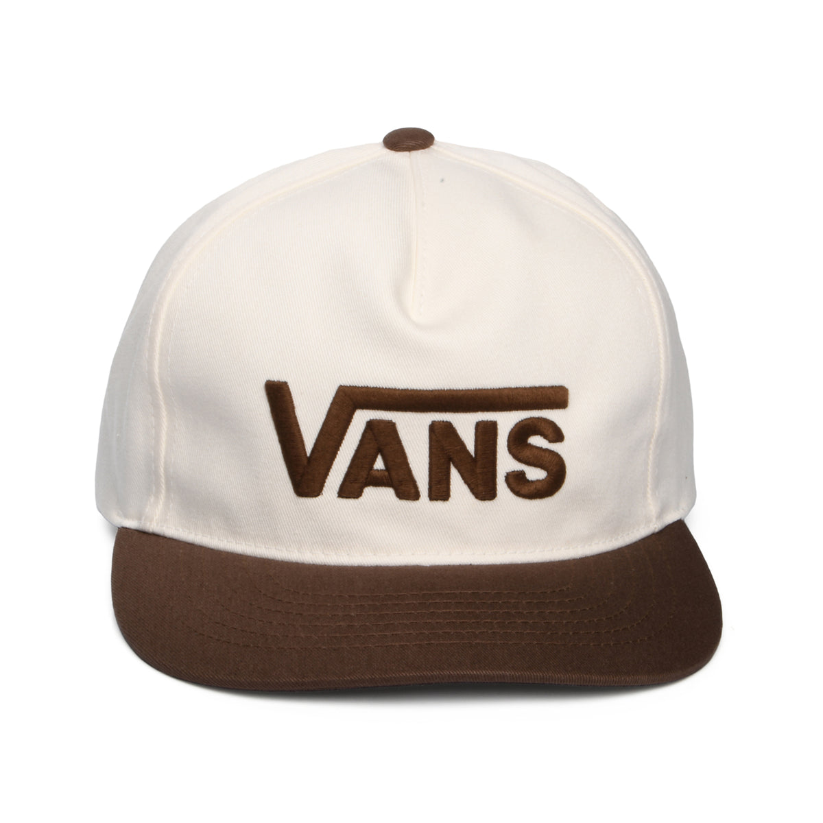 Gorra Snapback Drop V Logo visera curvada de Vans - Beige-Marrón