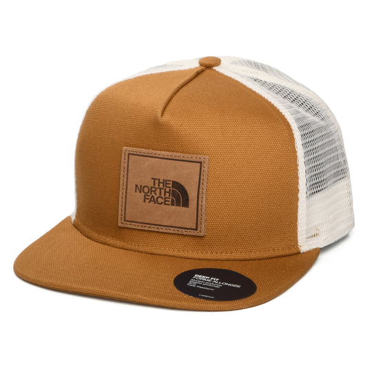 Gorra de camionero Half Dome visera plana de The North Face - Beige Arena-Blanco