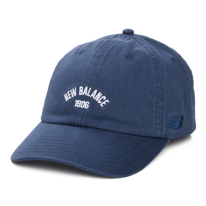 Gorra de béisbol NB 1906 efecto lavado de algodón de New Balance - Azul Marino