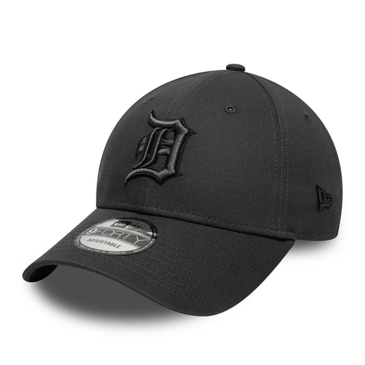 Gorra de béisbol 9FORTY MLB League Essential Detroit Tigers de New Era - Gris Oscuro-Negro