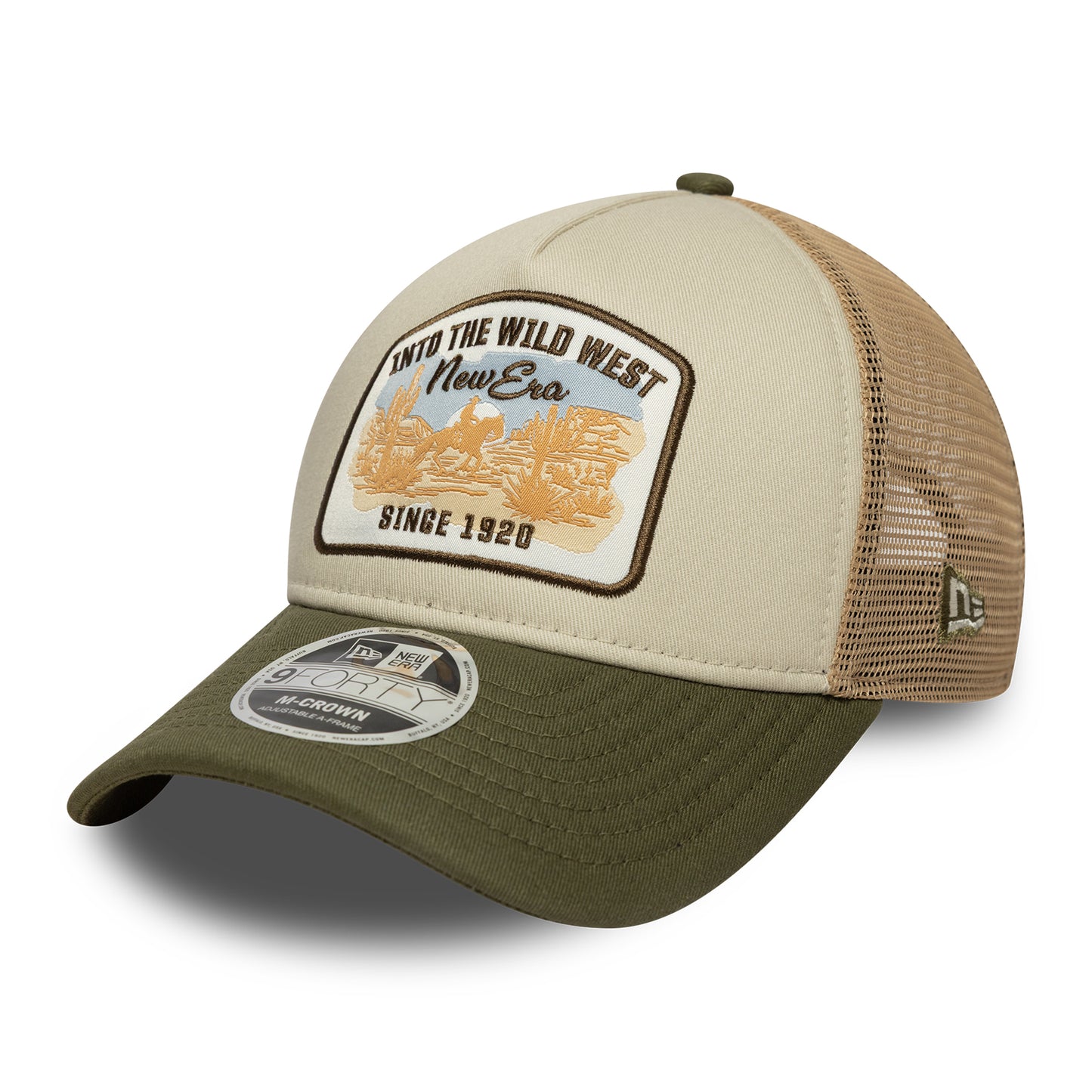 Gorra de camionero 9FORTY M-Crown A-Frame de New Era - Piedra-Oliva