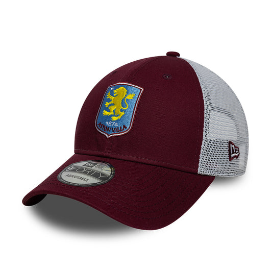 Gorra de camionero 9FORTY League Aston Villa FC de New Era - Burdeos-Azul Cielo